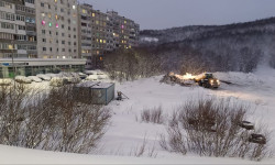 В Мурманске на Кольском проспекте приступили к строительству быстровозводимого спортивно-оздоровительного комплекса