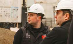Андрей Чибис и Иван Лебедев проконтролировали ход работ по благоустройству центра Мурманска